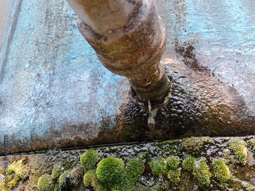 water flowing into the water