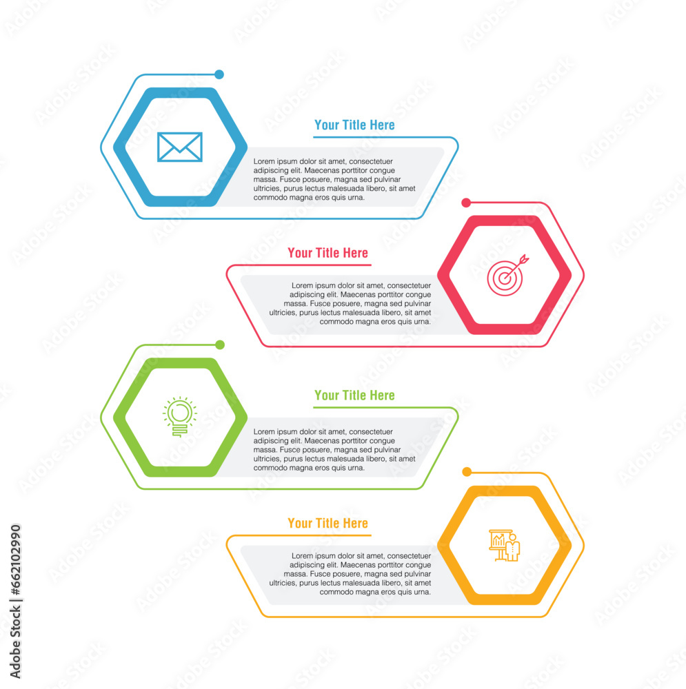 4 step list of process, List infographic 4 step list of process, List infographic