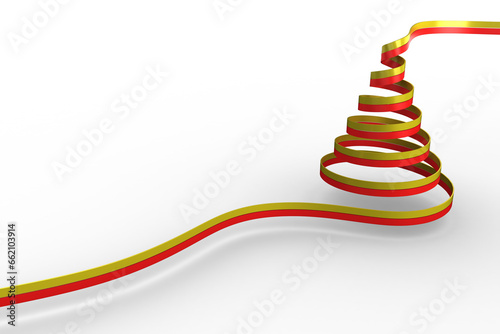 Digital png illustration of red and yellow spiral on transparent background