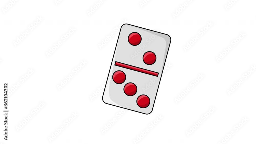 Domino card icon animation video Domino card icon animation video