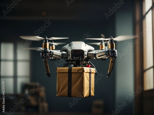 A gift being delivered by a robotic drone