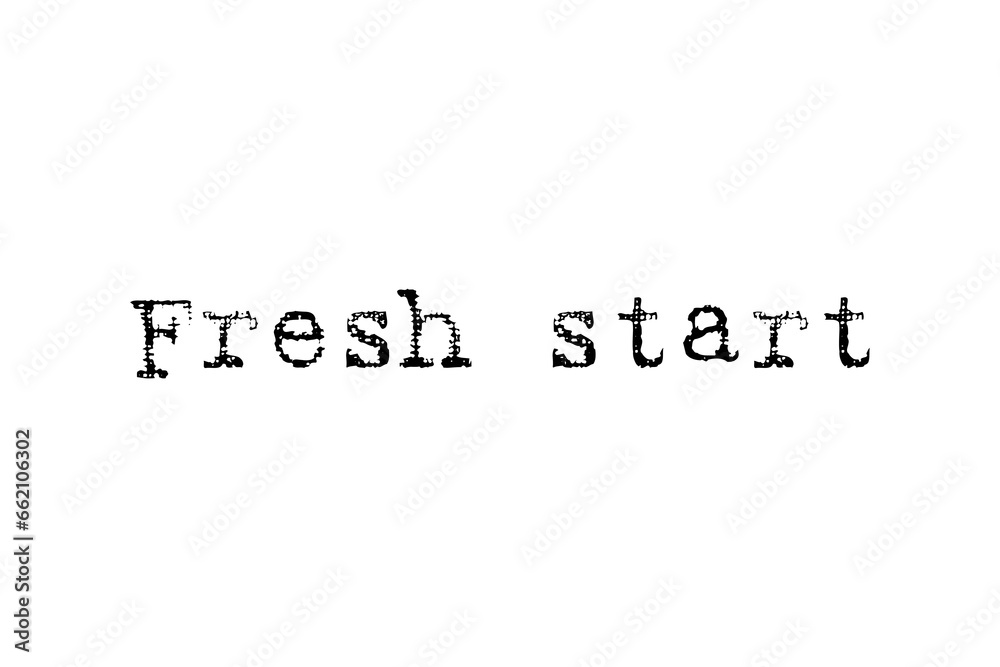 Digital png illustration of fresh start text on transparent background Digital png illustration of fresh start text on transparent background