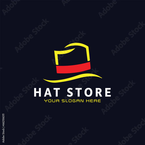 hat cap store logo design vector