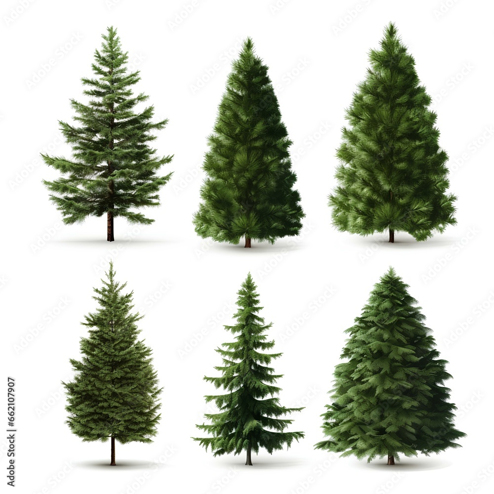 set of fir branches