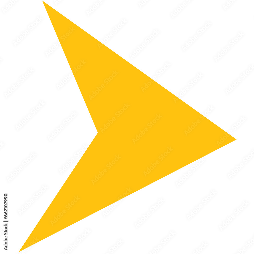 Digital png illustration of yellow arrow on transparent background Stock Illustration Adobe Stock