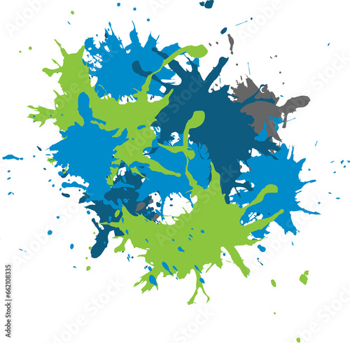Digital png illustration of colourful stains on transparent background