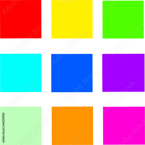 Set of colorful blank square board. Vector design. © Khaswandi