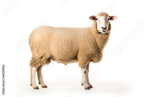 a sheep isolated on a white background