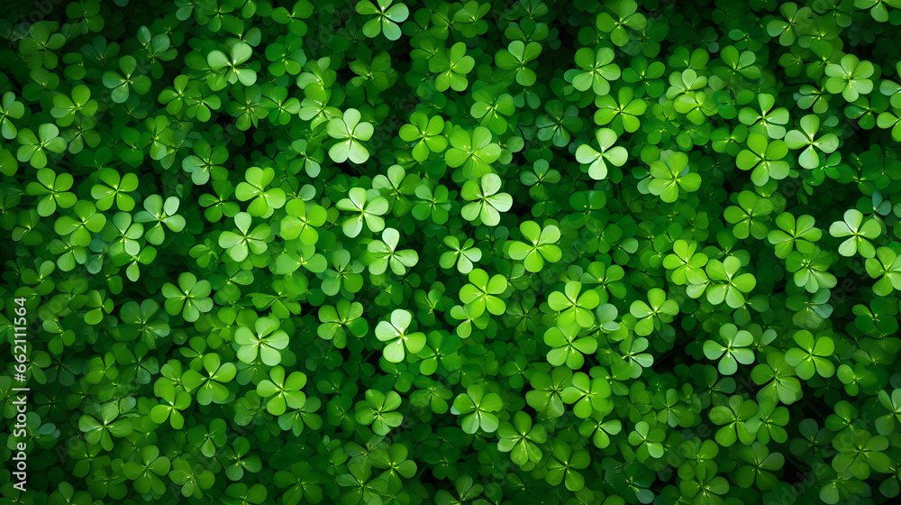 Lots of clover grass catching the light, Generative AI Lots of clover grass catching the light, Generative AI