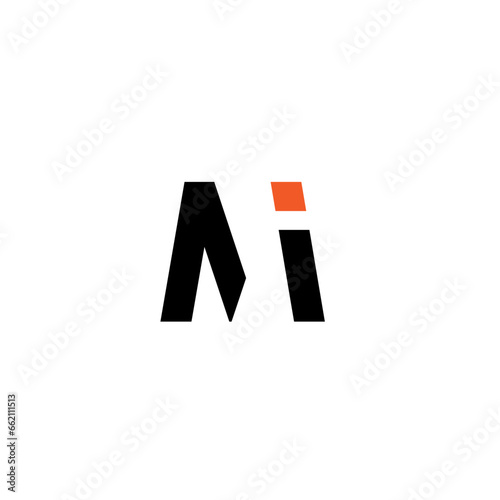 modern MI logo vector