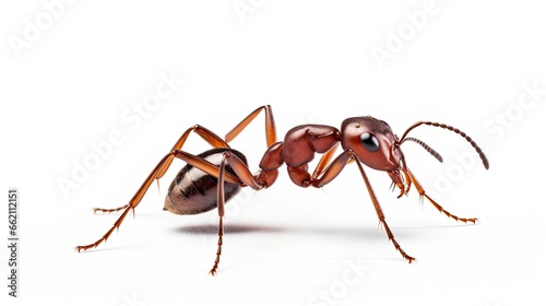 close up brown ant isolated on a white background © Rangga Bimantara
