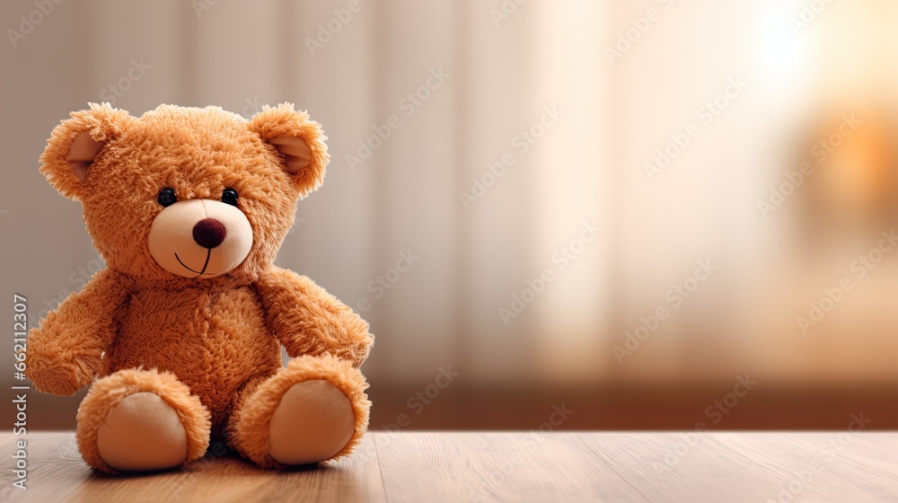 teddy bear on wooden board teddy bear on wooden board