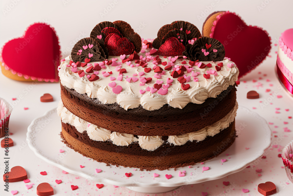 chocolate cake with heart chocolate cake with heart