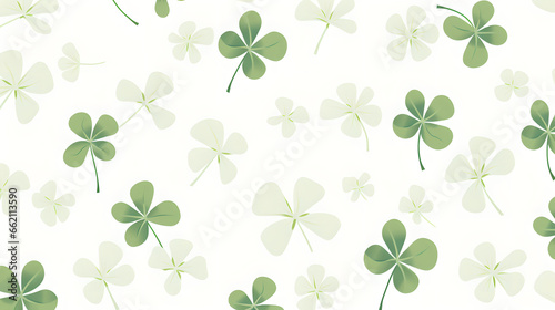 Irregular pattern of dark and light clovers, Generative AI