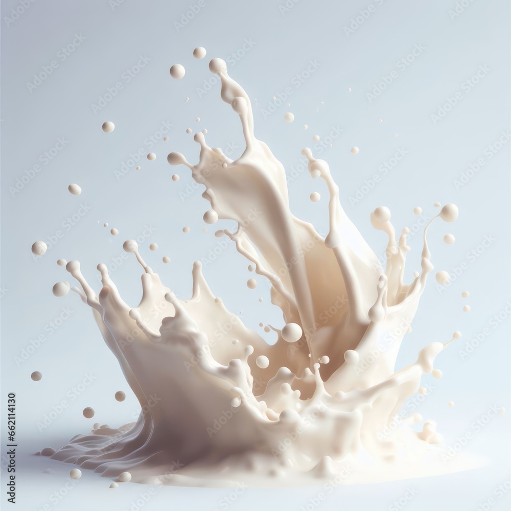 Milk drops and splashes isolated on white background Milk drops and splashes isolated on white background