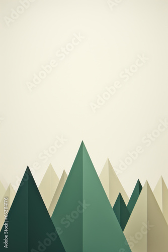 Christmas pine tree with snow invitation, greeting vertical background