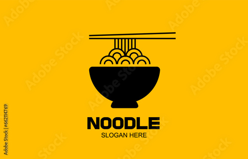 noodle, pasta, spaghetti icon logo illustration	
