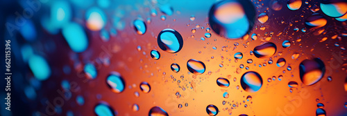 drops of water on a colourful background