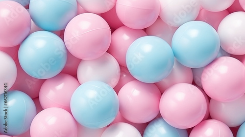 glossy balls, pastel color, childhood abstract background, AI photo