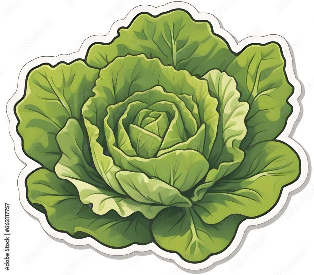 Fototapeta premium head of cabbage isolated on white