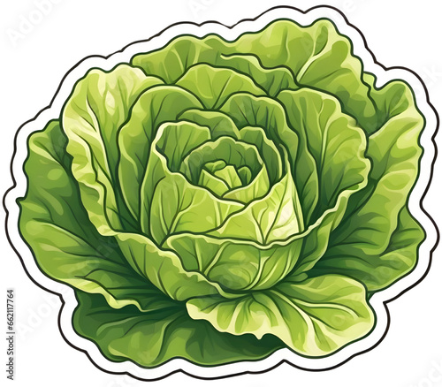 head of cabbage isolated on white