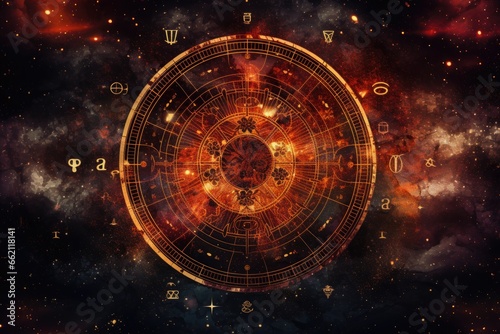 Zodiac sign in abstract form abstract background