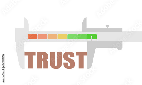 The concept of trust in his partner. Keyword trust and the caliper