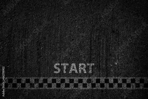 Start line racing texture background top view