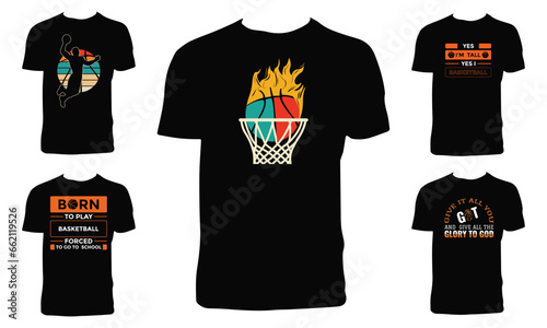 Basketball Sport vector T Shirt Design Bundle 