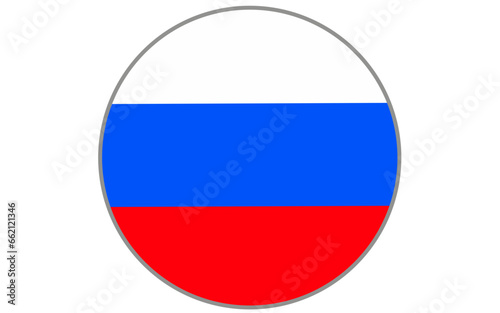 russia round flag icon