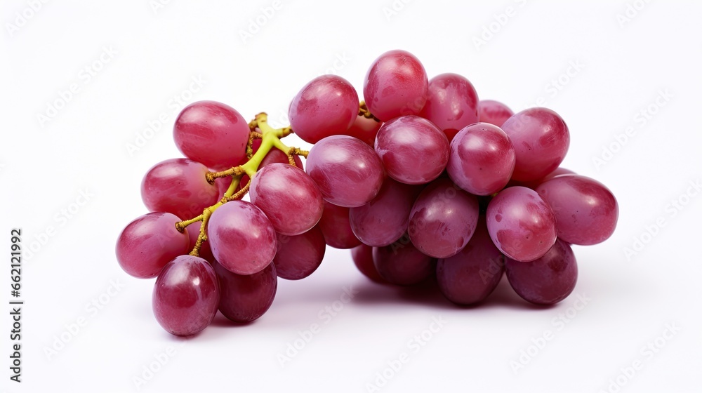 purple grapes bunch isolated on white background