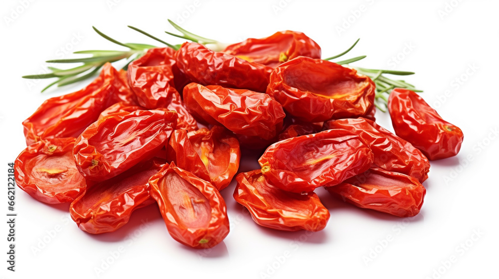 Sun-dried tomatoes on neutral background. Sun-dried tomatoes on neutral background.