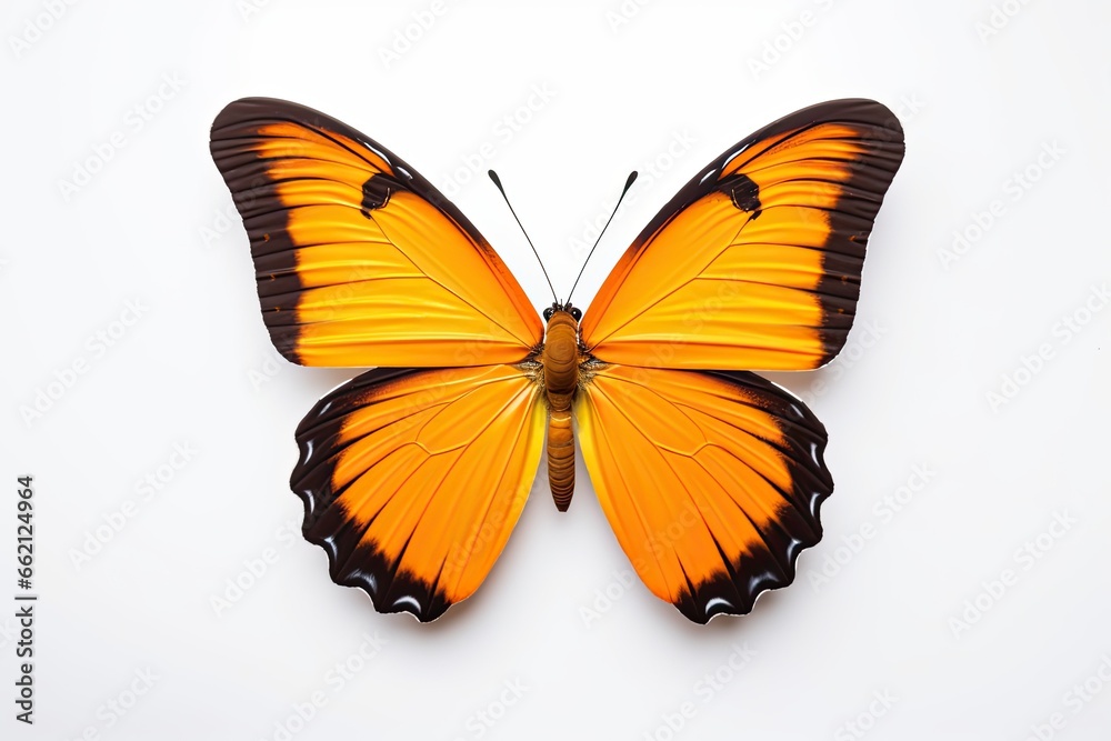 close up orange butterfly isolated on a white background close up orange butterfly isolated on a white background