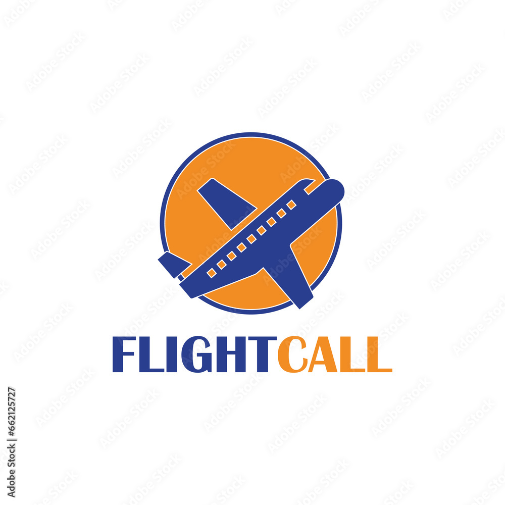 Travel agency flight vector logo design. Vacation Logo. airplane Colorful Vector illustration. Design template