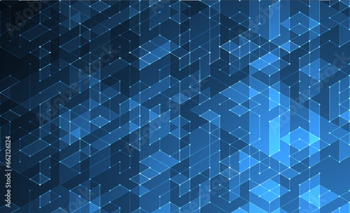 Vector illustration. Digital technology and engineering isometric background.