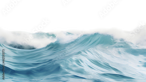 ocean water surface waves , isolated on transparent background cutout , generative ai
