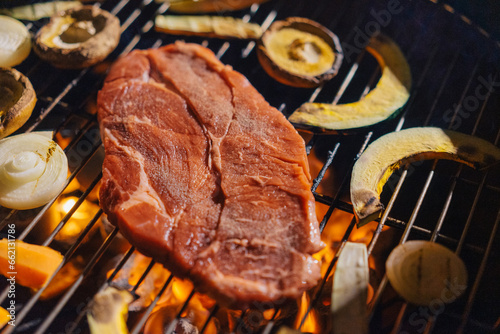 meat on the grill
