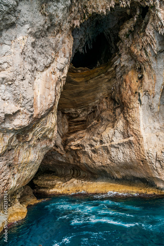 Grotta Bianca (the White Grotto) on Capri island, Italy