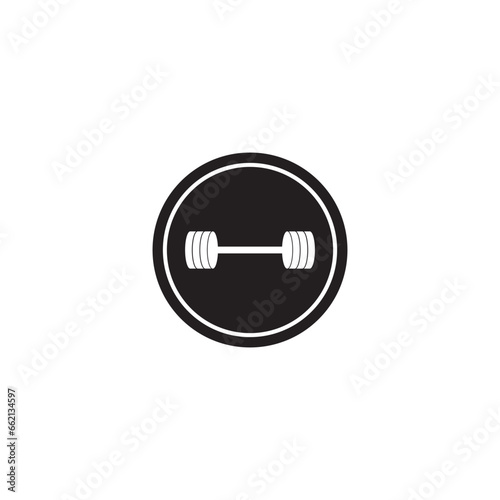barbell icon vector