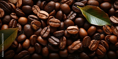 Coffee Beans Background. Roasted Coffee Texture Background