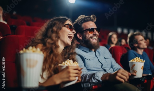 Happy friend at the cinema