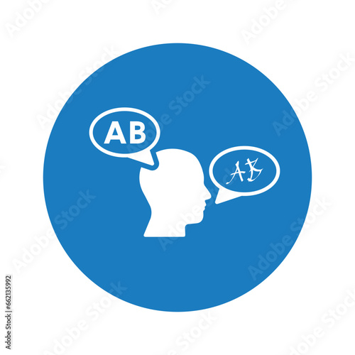 Language learning icon.