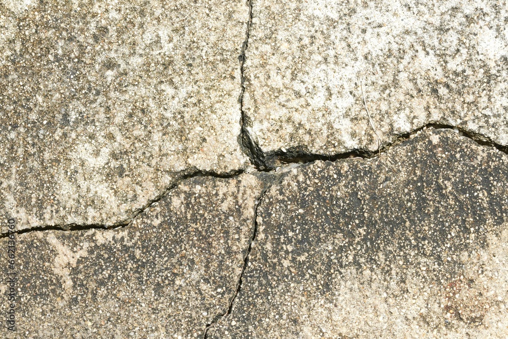 Obraz premium Concrete floor broken into four pieces