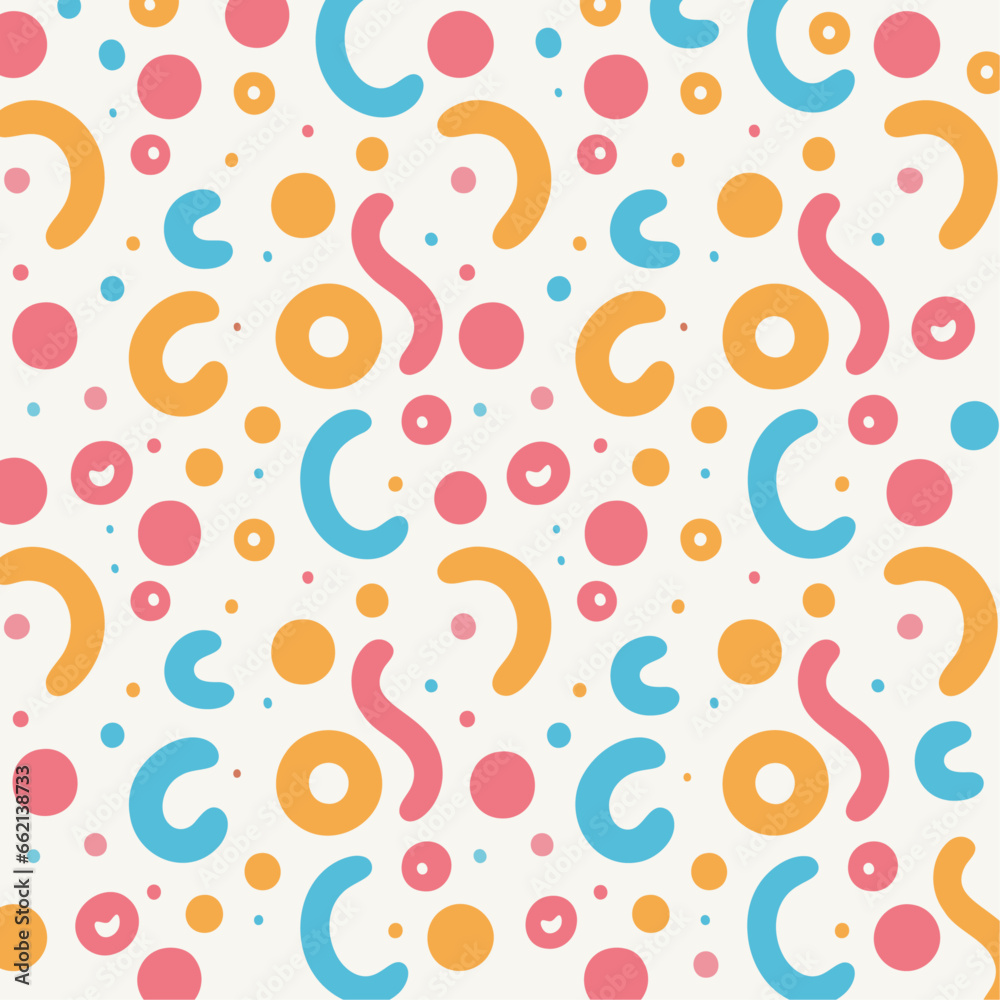 Colorful Pastel Memphis Squiggle Seamless Pattern.A vibrant and fun Memphis-inspired seamless pattern with colorful pastel squiggles and dots on a white background. Colorful Pastel Memphis Squiggle Seamless Pattern.A vibrant and fun Memphis-inspired seamless pattern with colorful pastel squiggles and dots on a white background.