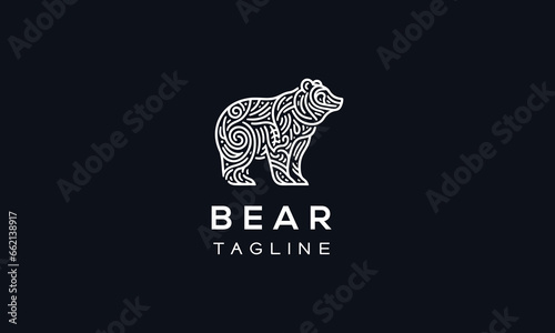 Bear vector logo icon design