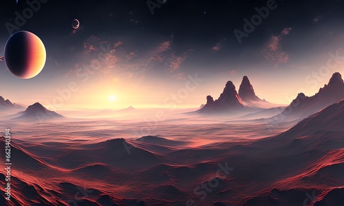 Landscape of planet Venus