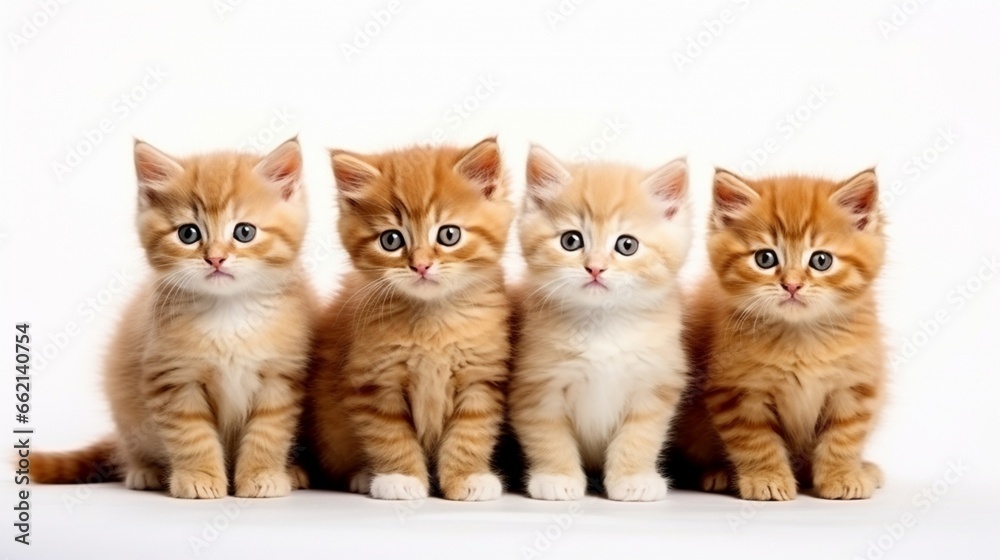Baby kittens isolated on a white background