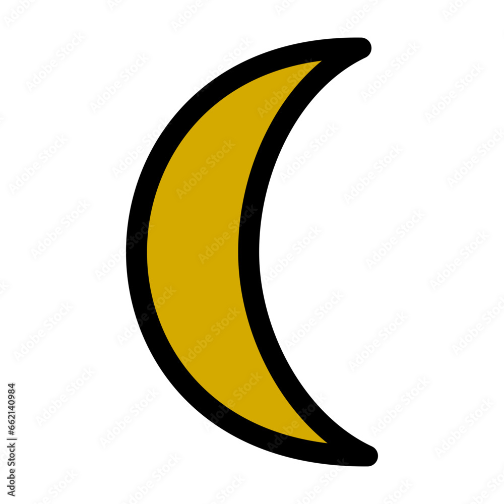 cresent moon Halloween Icon Illustration