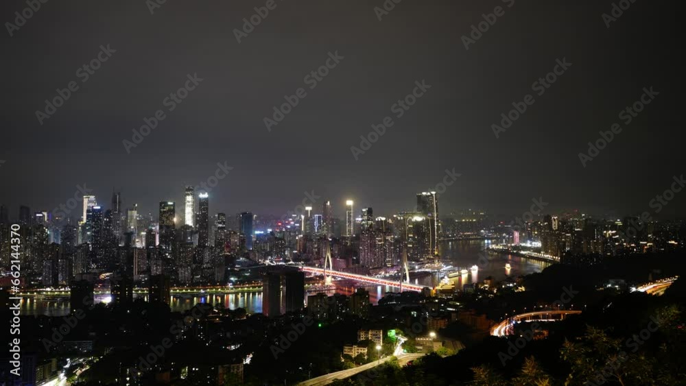 4K Chongqing Night Scene Lighting Time Delay 4K Chongqing Night Scene Lighting Time Delay