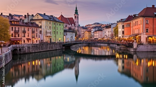 Panorama of Ljubljana, Slovenia, Europe photo